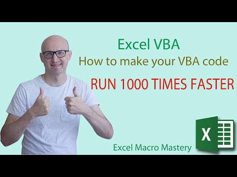 How to make your Excel VBA code run 1000 times faster.