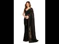 TRENDMALLS Black Georgette Saree Review | Siroski Party Wear Look #saree#fashion#review#amazonfinds