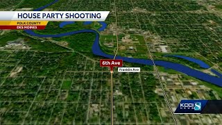 Des Moines police search for suspect in house party shooting