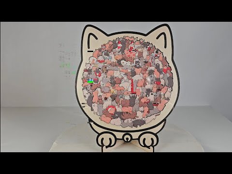 Quebra-cabeça de 135 peças em formato de gato