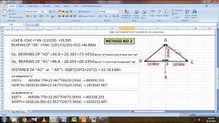 Coordinate to Bearing and Distance And offset Point Coordinate Calculation Part 2