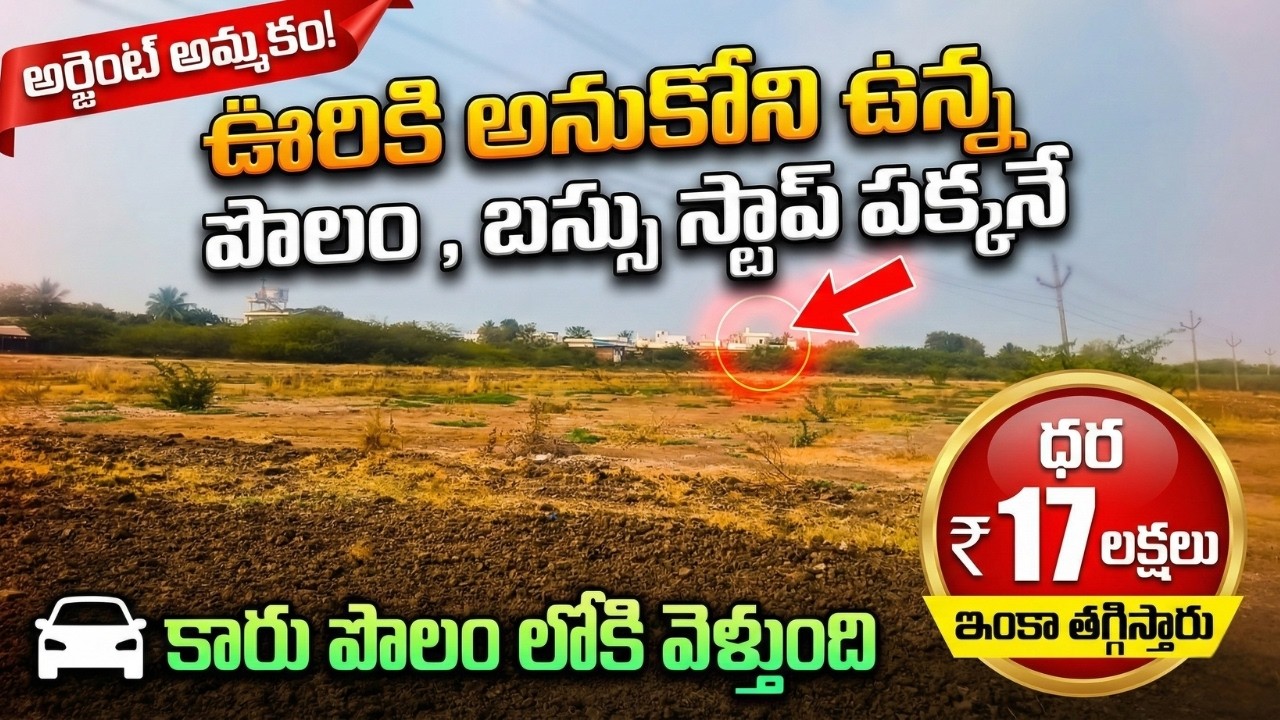 ఊరికి అనుకుని ఉన్న 1.25 ఎకరాల వ్యవసాయ భూమి  అమ్మబడును |estateguruaman