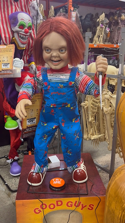 In Store Demo 2024 Home Depot 3.5ft Chucky Animatronic $200 #halloween #homedepot
