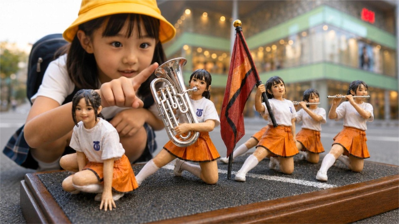 ❤️🇯🇵Tiny Orange Devils! Kyoto Tachibana AI Tilt-shift Effect