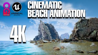 4k Cinematic Beach Environment Animation | Coastal Shoreline 4k | Lumen | Nanite | Unreal Engine 5