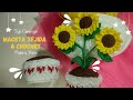 Maceta Tejida a Crochet - Girasol a Crochet