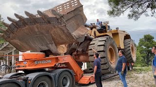 Transporting The Huge Caterpillar 992G Wheel Loader (700 Km Trip) Sotiriadis/Labrianidis Mining