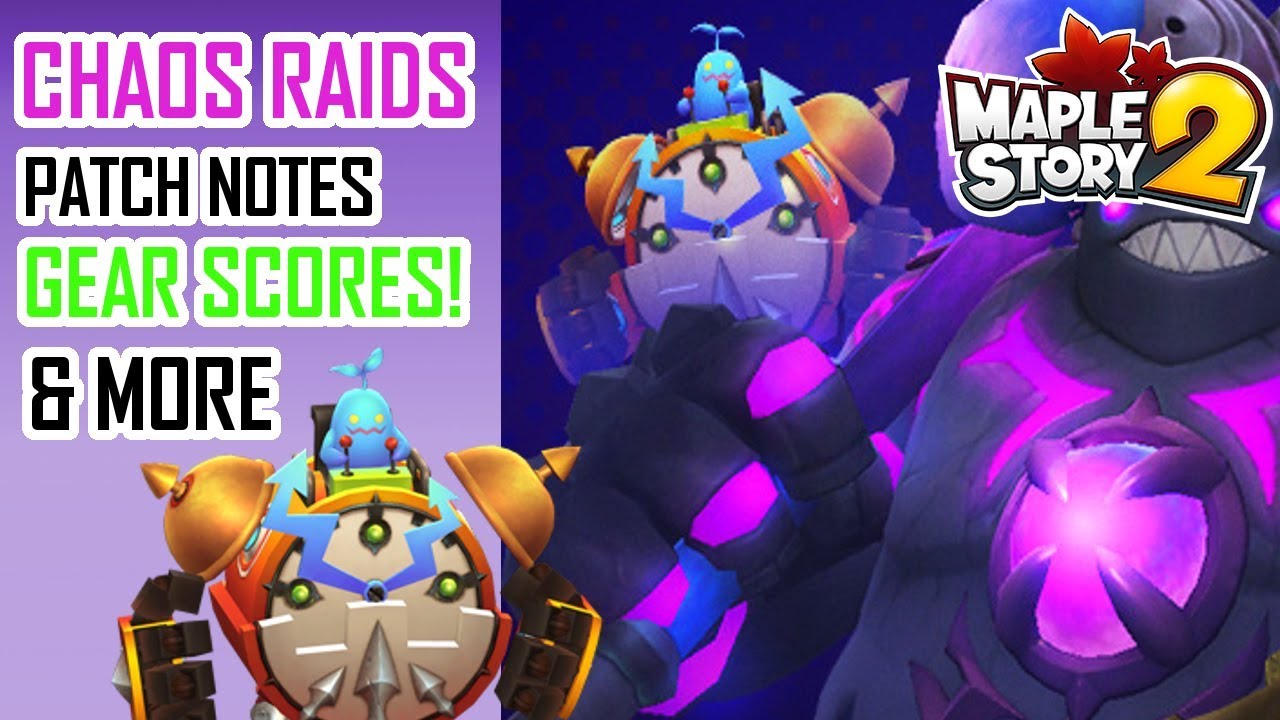 Maplestory 2: CHAOS RAID Patch Notes & GEAR SCORE Requirements!