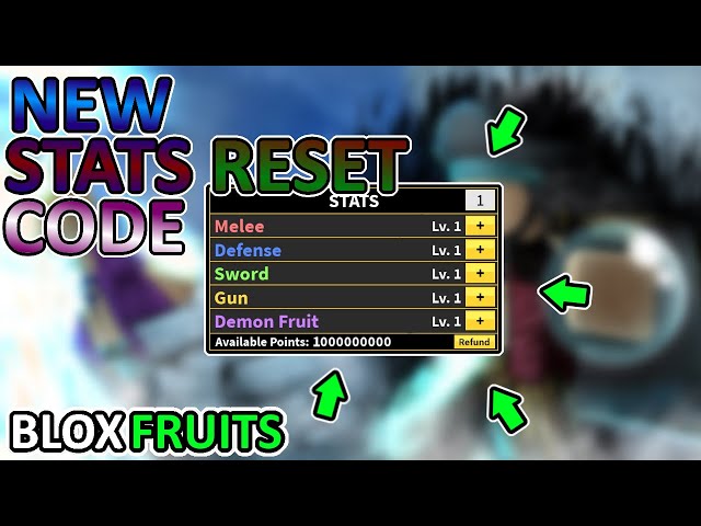 ALL stat reset codes in 1 minute.. (Blox Fruits) 