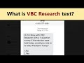 VBC Research text message - what is it? Is this polling scam or legit?