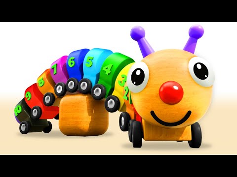 Learning Numbers & Colors for Children with Wooden Caterpillar Toy | Tino - Toddlers