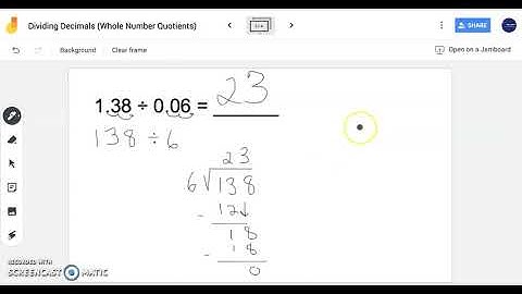 Dividing Decimals Whole Number Quotients