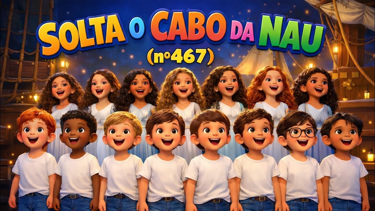 Solta o cabo da Nau 🌊🎶🙏| Harpa cristã infantil nº467 | Música gospel infantil kids