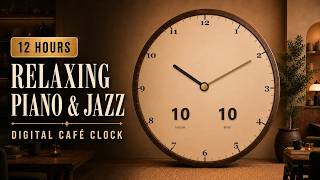 Café Clock ☕ | 12 Hours of Relaxing Piano & Jazz | Digital screenshot 5