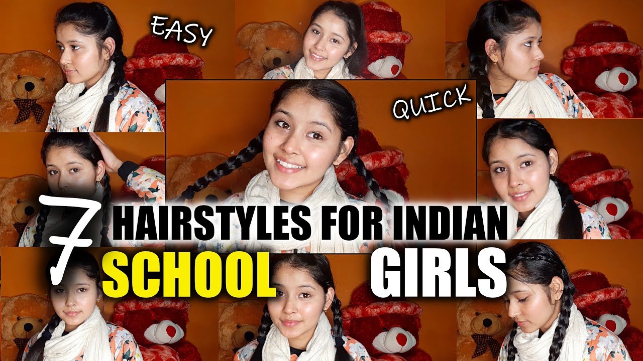 5 Easy Two Braid Hairstyles for Indian school girls ~Step by Step tutorial  🌸 | The Sumedha 👑| - YouTube