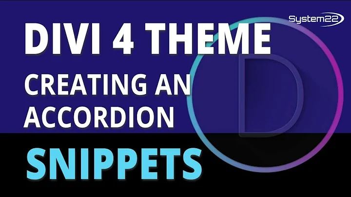 Divi 4 Snippets Creating An Accordion 👈