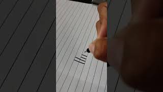 learn calligraphy in under 10s 🖋✨ brush lettering quick, simple tutorial #shortfeed #youtubeshort