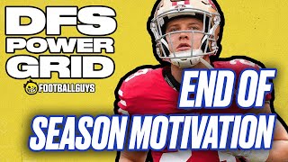 Footballguys DFS Power Grid Week 17 DraftKings and FanDuel Main Slate