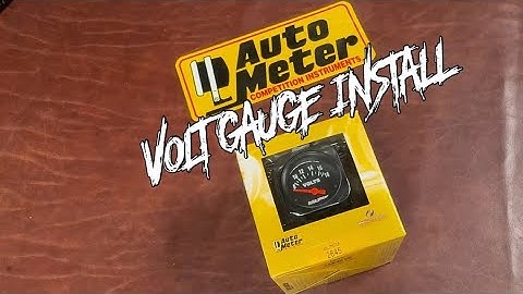 Auto Meter Volt Gauge install