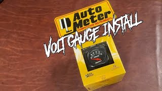 Auto Meter Volt Gauge Install