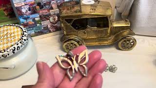 Church Rummage Sale Finds Video #639:  Vintage Brass,  Swans, Militaria & More!
