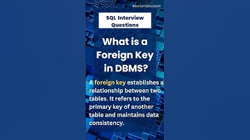 What is a foreign key ? SQL interview questions #sql #codingtips #database #databasetips #interview