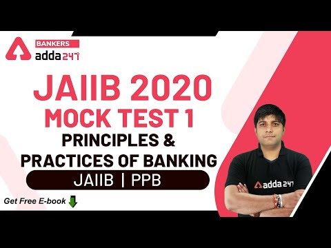 JAIIB 2020 Mock Test 1 | Principles & Practices of Banking | JAIIB Adda247