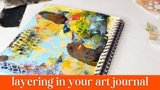 Mixed Media Art Journal Entry | Layers Create The Mystery