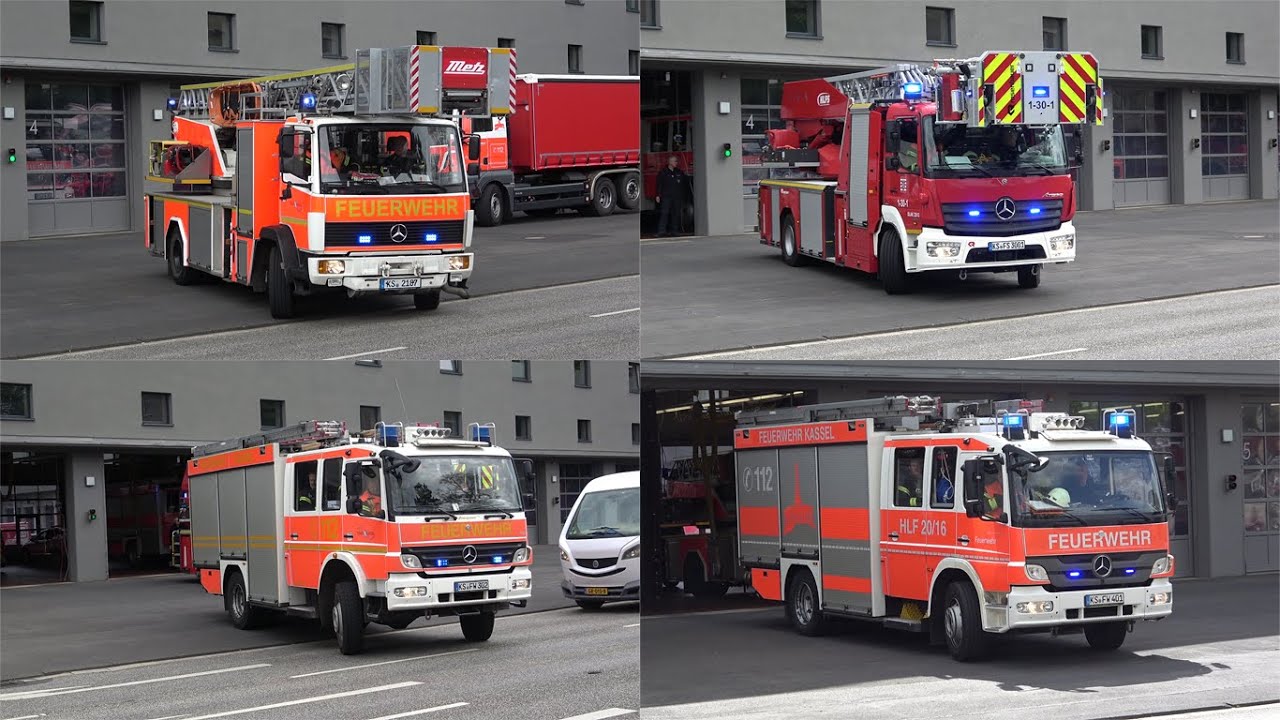 [Fremdbesetzung und DLK der Landesfeuerwehrschule] Einsatzfahrten Feuerwehr Kassel Wache 1
