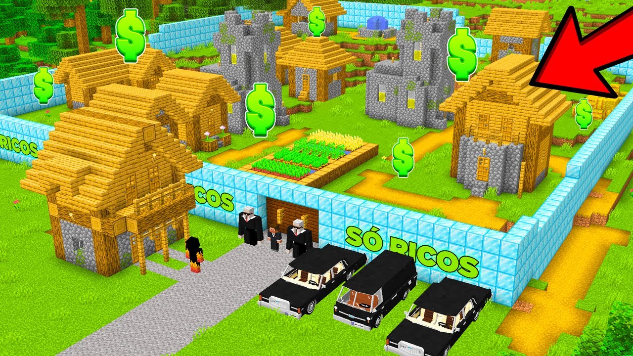 ПОЧЕМУ БОГАТЫЕ ЖИТЕЛИ ПОДЕЛИЛИ ДЕРЕВНЮ ПОПОЛАМ СО СТЕНОЙ В МАЙНКРАФТ