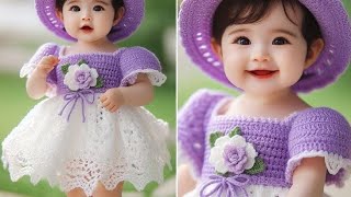Beautiful crochet dress for baby girl design