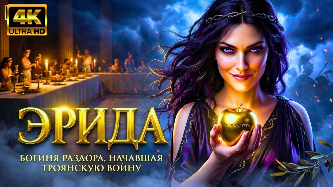 ЭРИС | ПОЛНЫЙ ФИЛЬМ | БОГИНЯ РАЗДОРА, КОТОРАЯ НАЧАЛА ТРОЯНСКУЮ ВОЙНУ ОДНИМ ЯБЛОКОМ 4K