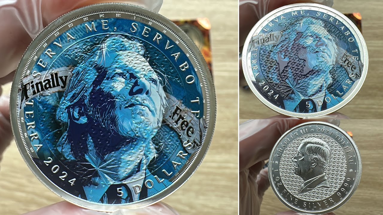 ASSANGE IS FREE Wikileaks Terra 1 Oz Silver Coin 5$ Tokelau 2024