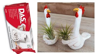 Making Fun Air Plant Holders | Air Dry Clay Chickens