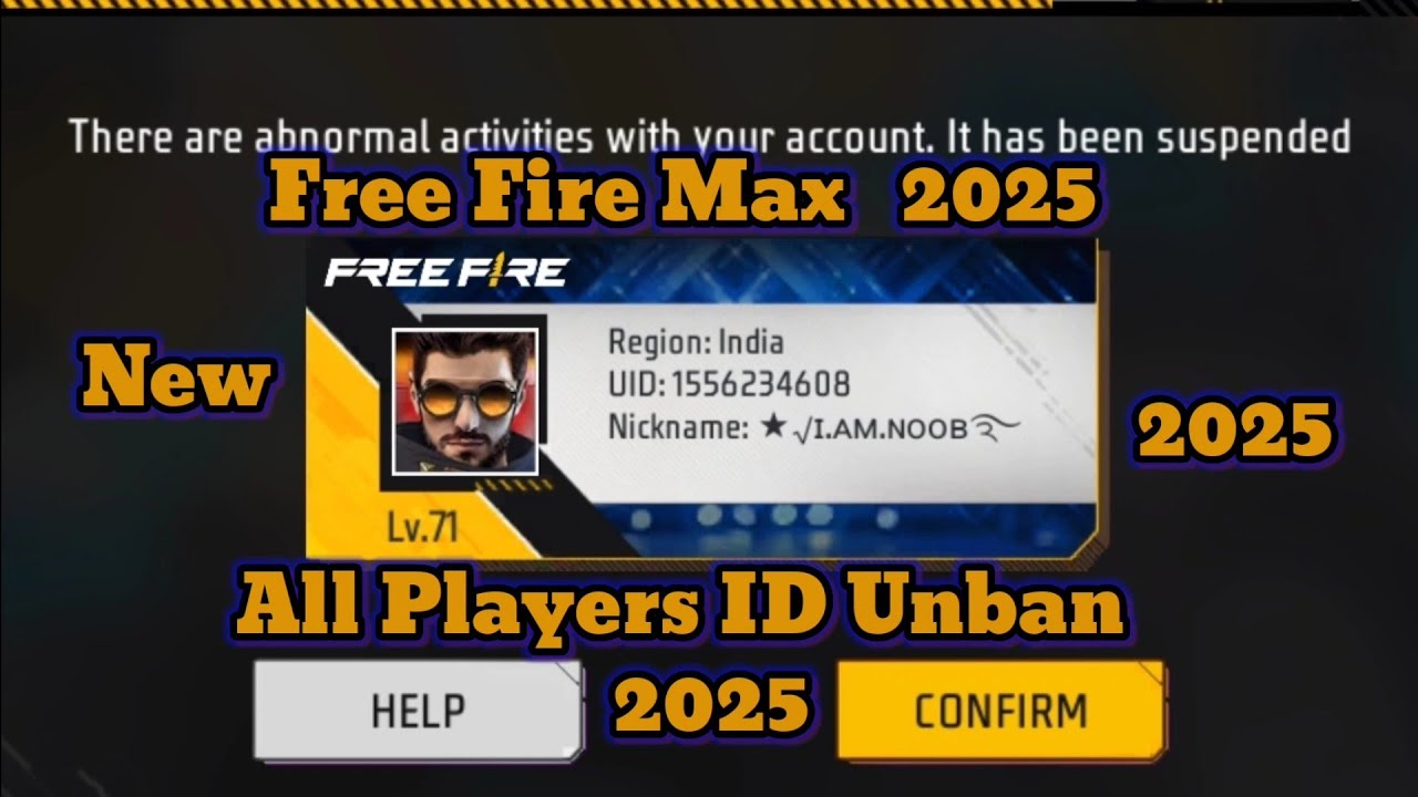 ff id unban list 2025