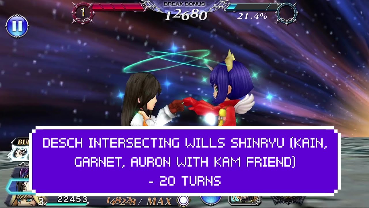 DFFOO Desch Intersecting Wills Shinryu (Setting up to win) - 20 Turns