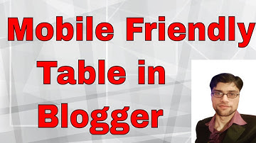 How to Create Mobile Friendly Table in Blogger Post in Urdu Hindi