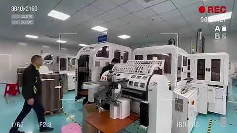 High Speed HM ZD350D Automatic Phone Box Gift Box Making Line with double wrapper