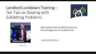 Ten tips on dealing with subletting problems