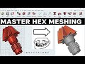 How to Master Hex Meshing with HyperMesh 2023: A Comprehensive Guide: Part H (Helical Bevel Gear)
