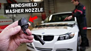 WINDSHIELD SPRAY NOZZLE REPLACEMENT REMOVAL BMW E90 E91 E92 E93 316i 318i 320i 323i 325i 328i 330i