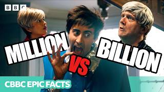 Details A Million vs A Billion: The shocking difference! | Horrible Science | CBBC Epic Facts Guide