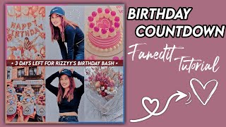 Birthday Countdown Editing Tutorial 😍🥳....
