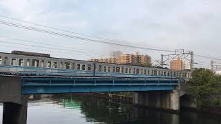 2020.5.5(火)5:08 東京メトロ東西線 深川車両基地 朝の出庫風景【営団05系ワイドドア車　曙北運河橋梁】