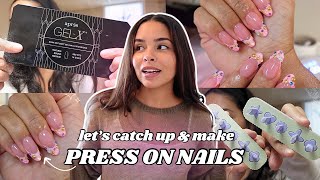 Why I've Been Gone... How To Make Rhinestone French Tip Press On Nails + Life Update! 🤍