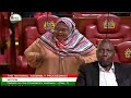 FEARLESS MOMBASA IRON LADY ZAM ZAM LOSES TEMPER AS HE LECTURES PRES RUTO LIKE KID IN PALIARMENT