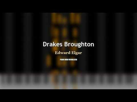 Edward Elgar - Drakes Broughton | HD Piano MIDI Visualization