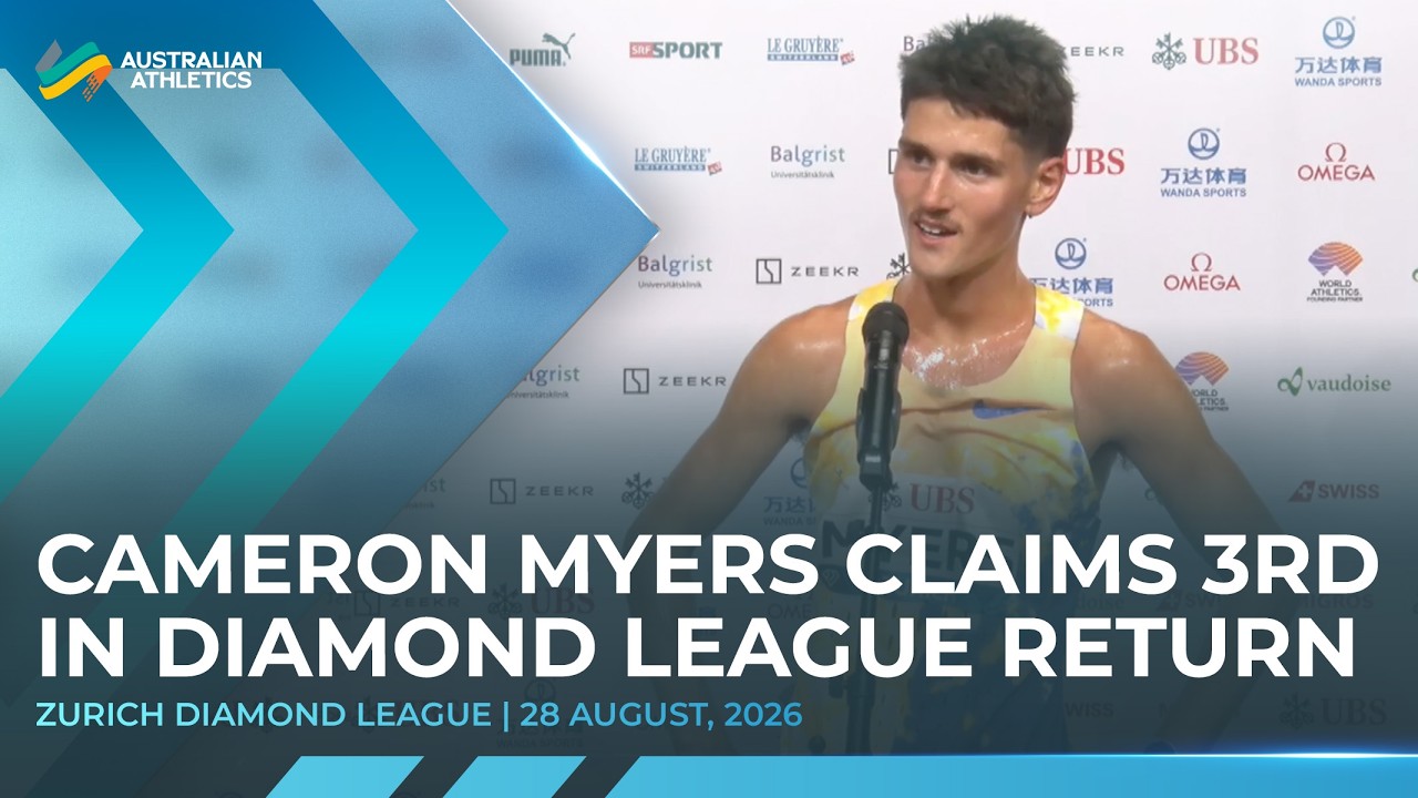 Cameron Myers returns to the Diamond League with third in the 3000m | 2026 Zurich Diamond League