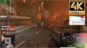 DOOM Eternal 1080P - 1440P - 4K Gameplay Test / STRIX RTX 4090 / AMD Ryzen 7 9800X3D