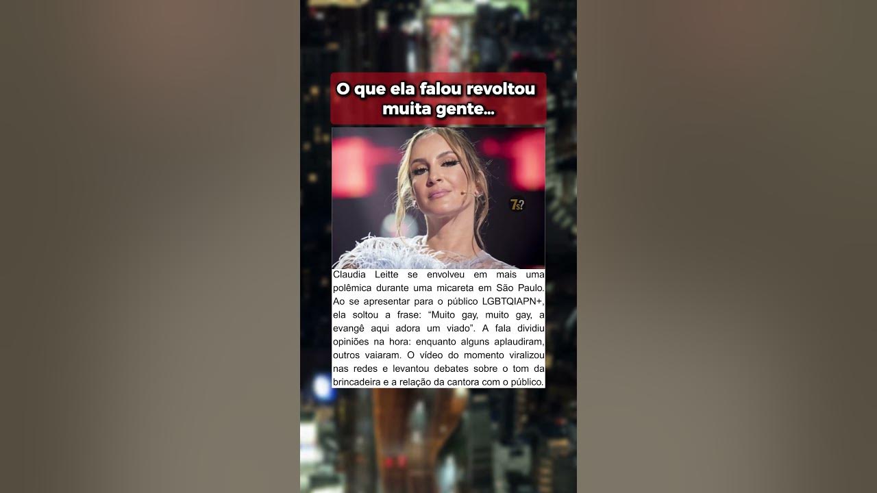 Claudia Leitte faz comentário polêmico em show e reação do público surpreende!